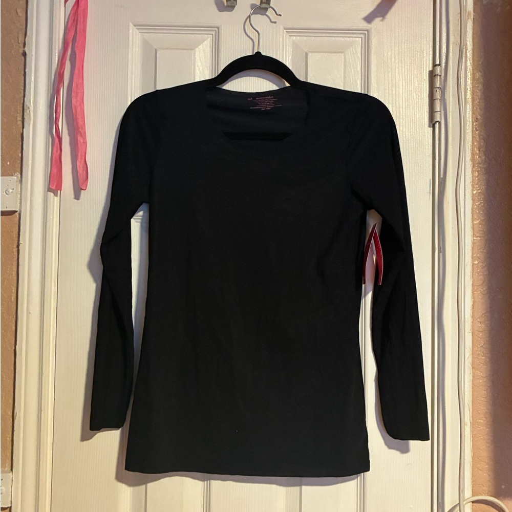 Commando Black Long Sleeve Scoop Neck Top - Picture 3 of 5